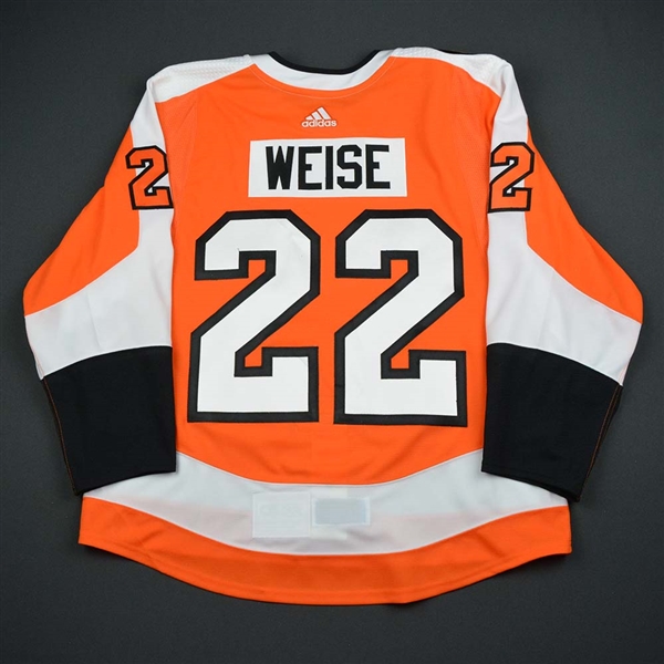 Dale Weise - Philadelphia Flyers - Eric Lindros Jersey Retirement Night Game-Issued Jersey