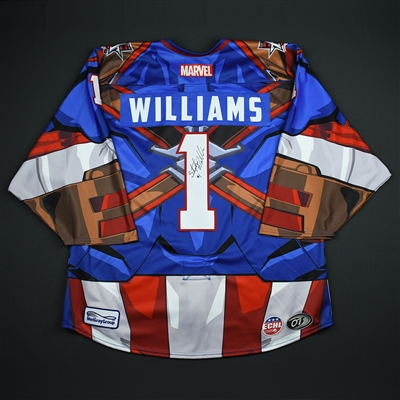 Stephon Williams - Allen Americans - 2017-18 MARVEL Super Hero Night - Game-Worn Autographed Jersey