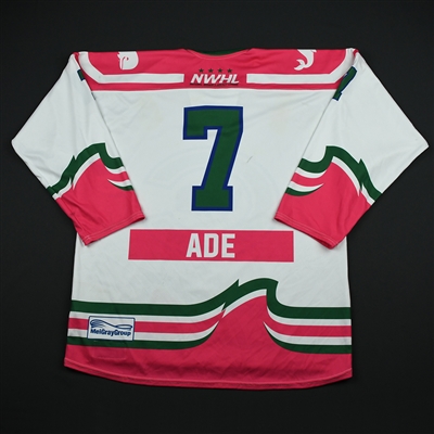 Rachael Ade - Connecticut Whale - Game-Worn Strides for the Cure Jersey - Jan. 27, 2018