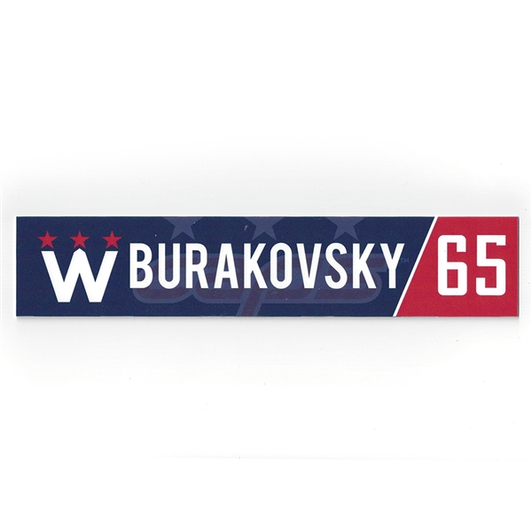 Andre Burakovsky - Washington Capitals - 2018 Stadium Series-Style March 20th Locker Room Nameplate 