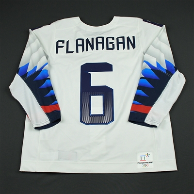 Kali Flanagan- Team USA Womens PyeongChang 2018 Olympic Winter Games - Game-Worn White Jersey