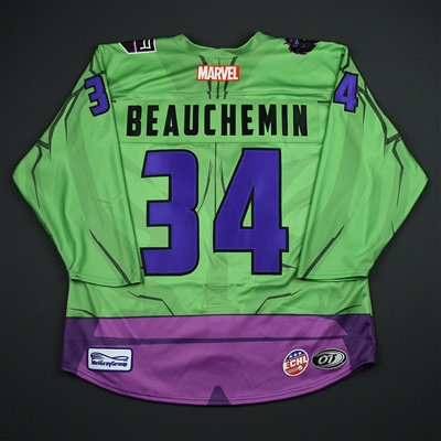 Francois Beauchemin - Manchester Monarchs - 2017-18 MARVEL Super Hero Night - Game-Issued Jersey