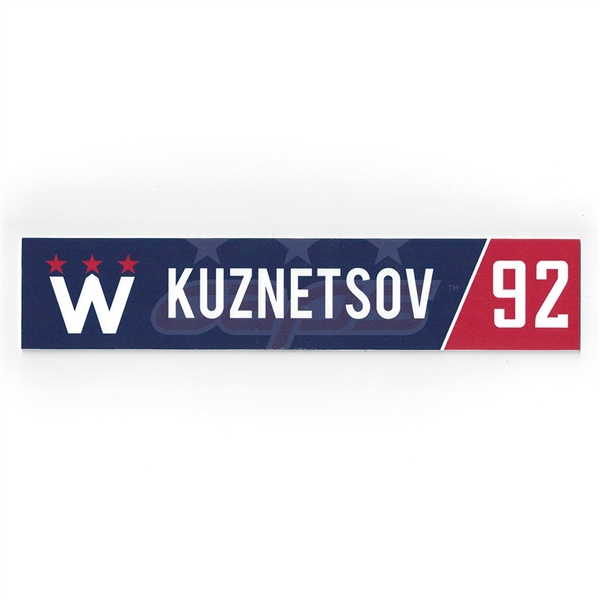 Evgeny Kuznetsov - Washington Capitals - 2018 Stadium Series-Style March 20th Locker Room Nameplate 