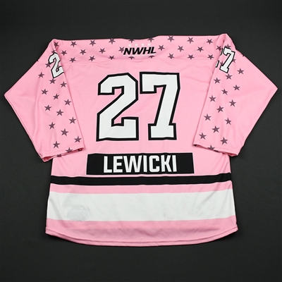 Kristin Lewicki - Buffalo Beauts - Game-Worn Strides for the Cure Jersey - Jan. 20, 2018