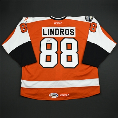 Eric Lindros - Philadelphia Flyers Alumni - 2018 Capital BlueCross Outdoor Classic Alumni Game Warmup-Worn Autographed Jersey 