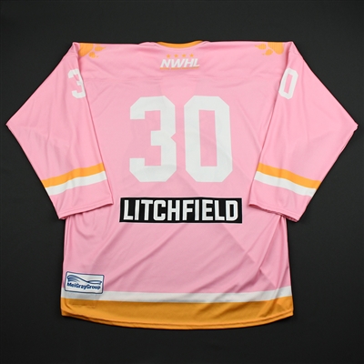Madison Litchfield - Boston Pride - Game-Issued Strides for the Cure Jersey - Feb. 2, 2018