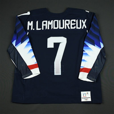 Monique Lamoureux-Morando - Team USA Womens PyeongChang 2018 Olympic Winter Games - Game-Worn Navy Jersey