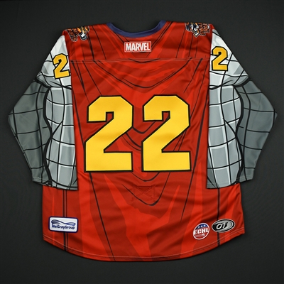 Blank #22 - Greenville Swamp Rabbits - 2017-18 MARVEL Super Hero Night - Game-Issued Jersey