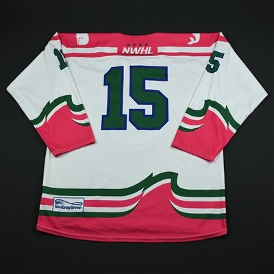 No Name on Back #15 - Connecticut Whale - Game-Issued Strides for the Cure Jersey - Jan. 27, 2018