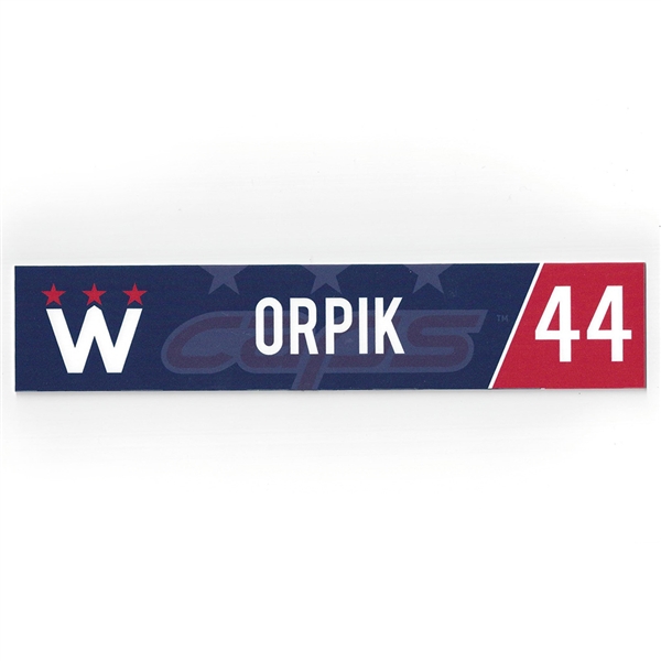 Brooks Orpik - Washington Capitals - 2018 Stadium Series-Style March 20th Locker Room Nameplate 
