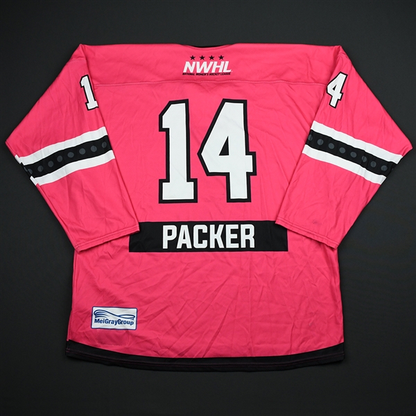 Madison Packer - Metropolitan Riveters - Game-Worn Strides For The Cure Jersey - Jan. 27, 2018