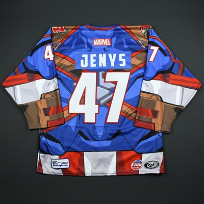 Pavel Jenys - Rapid City Rush - 2017-18 MARVEL Super Hero Night - Game-Issued Jersey