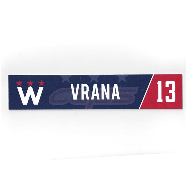 Jakub Vrana - Washington Capitals - 2018 Stadium Series-Style March 20th Locker Room Nameplate 
