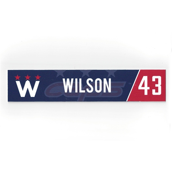 Tom Wilson - Washington Capitals - 2018 Stadium Series-Style March 20th Locker Room Nameplate 