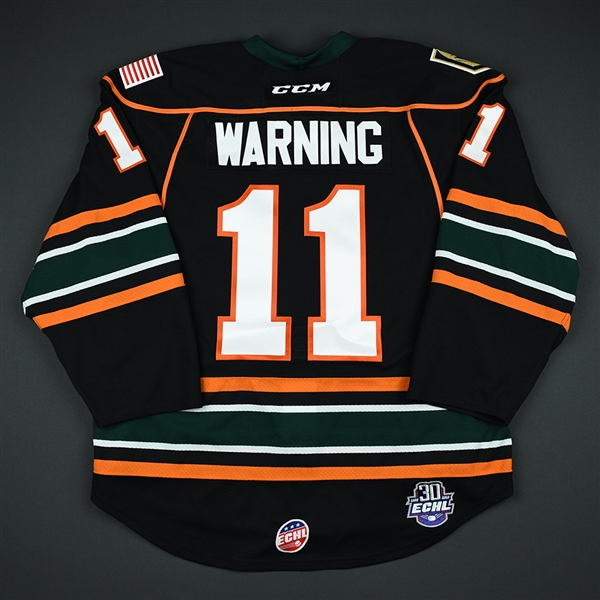 Sam Warning - Quad City Mallards - 2018 Fantasy Team Skater - Game-Issued Jersey