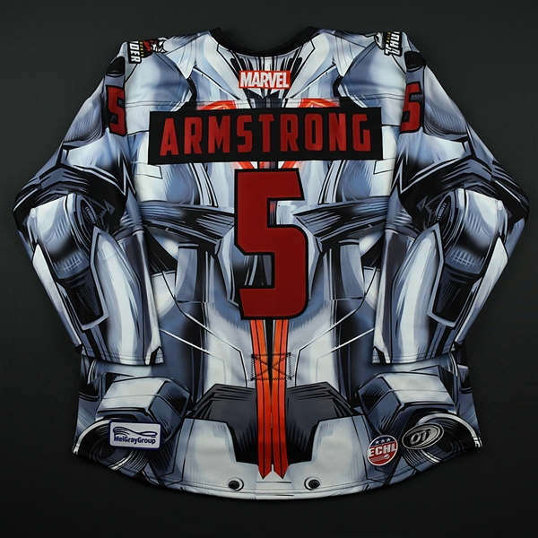 Travis Armstrong - Adirondack Thunder - 2017-18 MARVEL Super Hero Night - Game-Issued Jersey