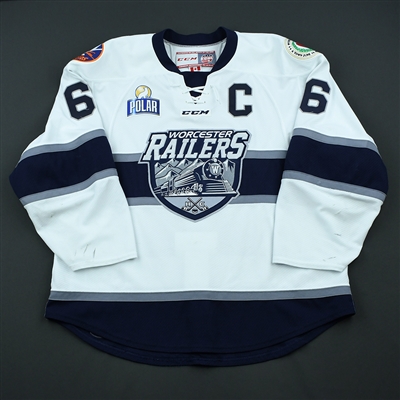 Mike Cornell - Worcester Railers - 2018 Captains Club - Autographed Game-Worn Jersey w/C