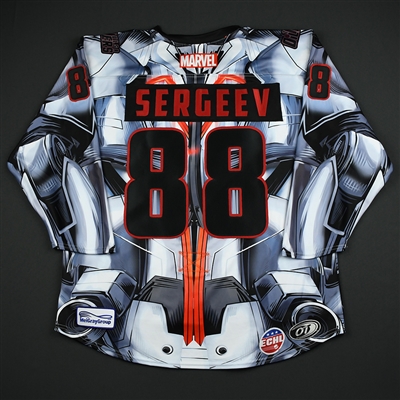 Dmitrii Sergeev - Tulsa Oilers - 2017-18 MARVEL Ultron Super Hero Night - Game-Issued Jersey