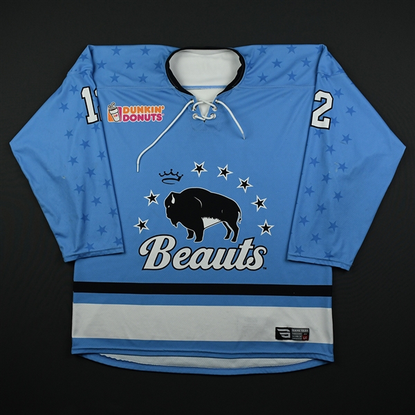 Rebecca Vint - Buffalo Beauts - Game-Worn Blue Set 1 Jersey - 2017-18 Season