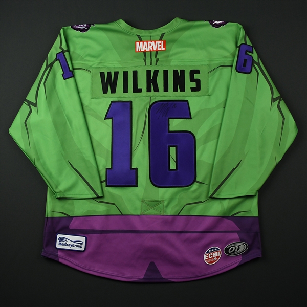 Matt Wilkins - Reading Royals - 2017-18 MARVEL Super Hero Night - Game-Worn Autographed Jersey