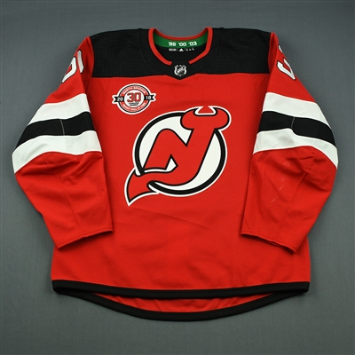  Jesper Bratt - New Jersey Devils - Martin Brodeur Hockey Hall of Fame Honoree  - Game-Worn Jersey - Nov. 13