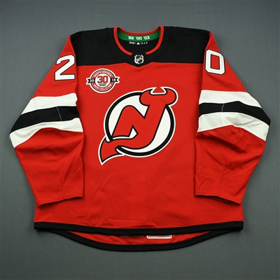  Blake Coleman - New Jersey Devils - Martin Brodeur Hockey Hall of Fame Honoree - Game-Worn Jersey - Nov. 13