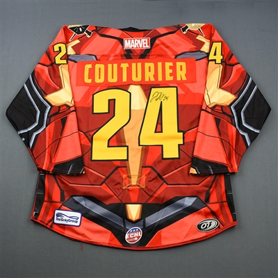 Josh Couturier - Wheeling Nailers - 2018-19 MARVEL Super Hero Night - Game-Worn Autographed Jersey, and Socks