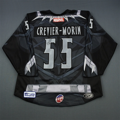 Marc-Olivier Crevier-Morin - Wichita Thunder - 2018-19 MARVEL Super Hero Night - Game-Worn Autographed Jersey, and Socks