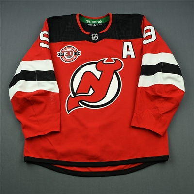  Taylor Hall - New Jersey Devils - Martin Brodeur Hockey Hall of Fame Honoree - Game-Worn Jersey w/A - Nov. 13
