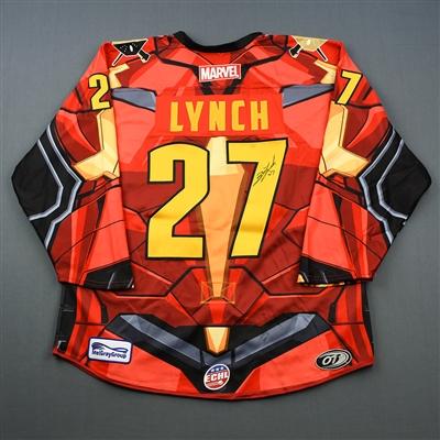 Zac Lynch - Wheeling Nailers - 2018-19 MARVEL Super Hero Night - Game-Worn Autographed Jersey, and Socks