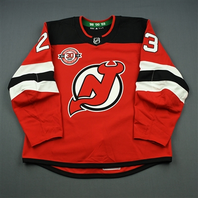  Stefan Noesen - New Jersey Devils - Martin Brodeur Hockey Hall of Fame Honoree - Game-Worn Jersey - Nov. 13