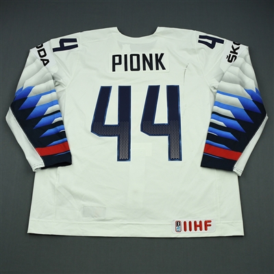 Neal Pionk - 2018 U.S. IIHF World Championship - Game-Worn White Jersey