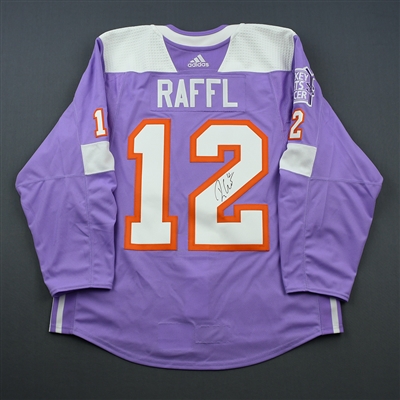 Michael Raffl - Philadelphia Flyers - 2018 Hockey Fights Cancer - Warmup-Worn Autographed Jersey