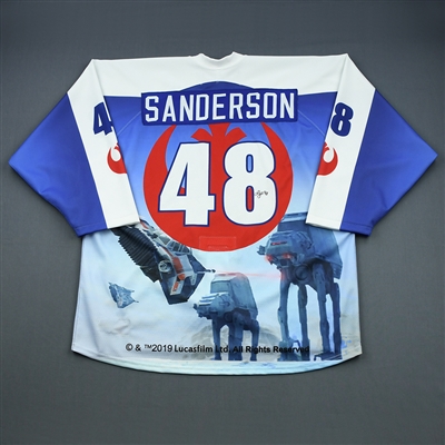 Jake Sanderson - 2019 U.S. National Under-17 Development Team - Star Wars Night Game-Worn Autographed Jersey