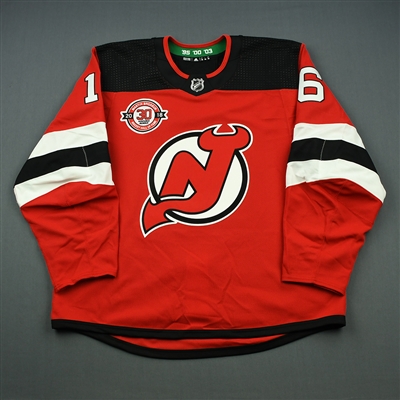  Steven Santini - New Jersey Devils - Martin Brodeur Hockey Hall of Fame Honoree - Game-Issued Jersey - Nov. 13