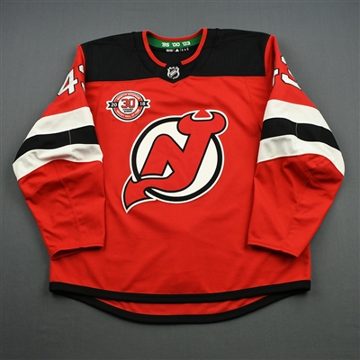  Brett Seney - New Jersey Devils - Martin Brodeur Hockey Hall of Fame Honoree - Game-Worn Jersey - Nov. 13
