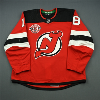  Drew Stafford - New Jersey Devils - Martin Brodeur Hockey Hall of Fame Honoree - Game-Issued Jersey - Nov. 13