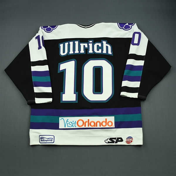 Mike Ullrich - 2014-15 Orlando Solar Bears - Black Vintage - Game-Worn Jersey 