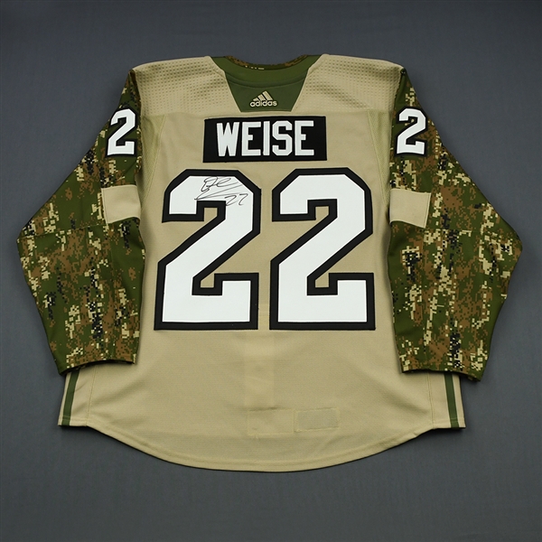 Dale Weise - Philadelphia Flyers - 2018 Military Appreciation Night - Warmup-Worn Autographed Jersey