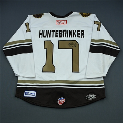 Michael Hutebrinker - Reading Royals - 2018-19 MARVEL Super Hero Night - Game-Worn Autographed Jersey w/A, and Socks