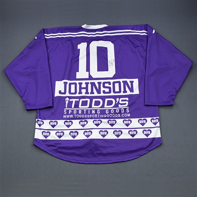 Kaliya Johnson - Boston Pride - Warm-Up Game-Issued DIFD Purple Autographed Jersey - March 2, 2019