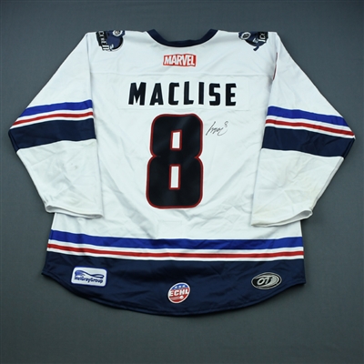 Cam Maclise - Jacksonville Icemen - 2018-19 MARVEL Super Hero Night - Game-Issued Autographed Jersey, and Socks