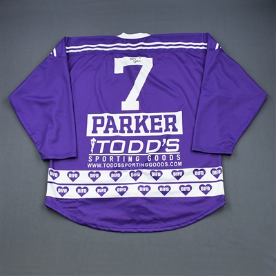Mary Parker - Boston Pride - Warm-Up-Worn DIFD Purple Autographed Jersey - March 2, 2019