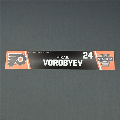 Mikail Vorobyev - 2019 NHL Stadium Series - Locker Room Nameplate - Game-Issued