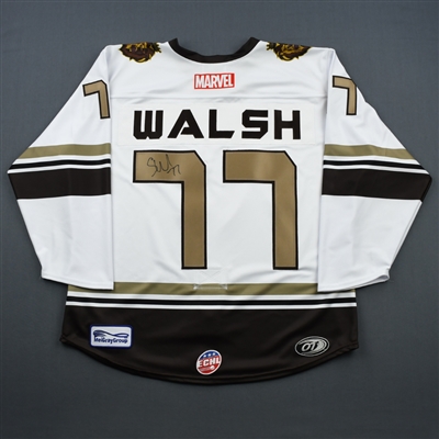 Shane Walsh - Reading Royals - 2018-19 MARVEL Super Hero Night - Game-Issued Autographed Jersey 