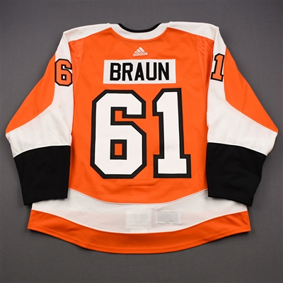 Justin Braun - 2019 NHL Global Series Game-Worn Jersey