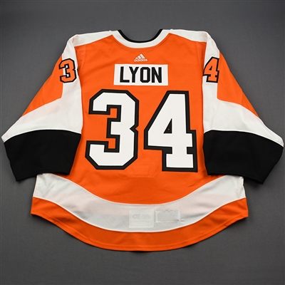Alex Lyon - 2019 NHL Global Series Game-Issued Jersey