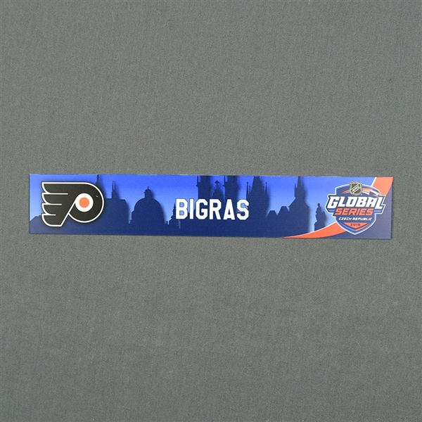 Chris Bigras - 2019 NHL Global Series Locker Room Nameplate - Game-Issued