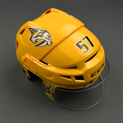 Dante Fabbro - Game-Worn Helmet - NHL Debut - 2019 NHL Stanley Cup Playoffs