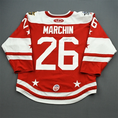Tommy Marchin  - 2020 ECHL All-Star Classic - Eastern - Game-Worn During GM 5 & 6, Skills Comp. & Semi-Finals Auto Jersey & Socks 